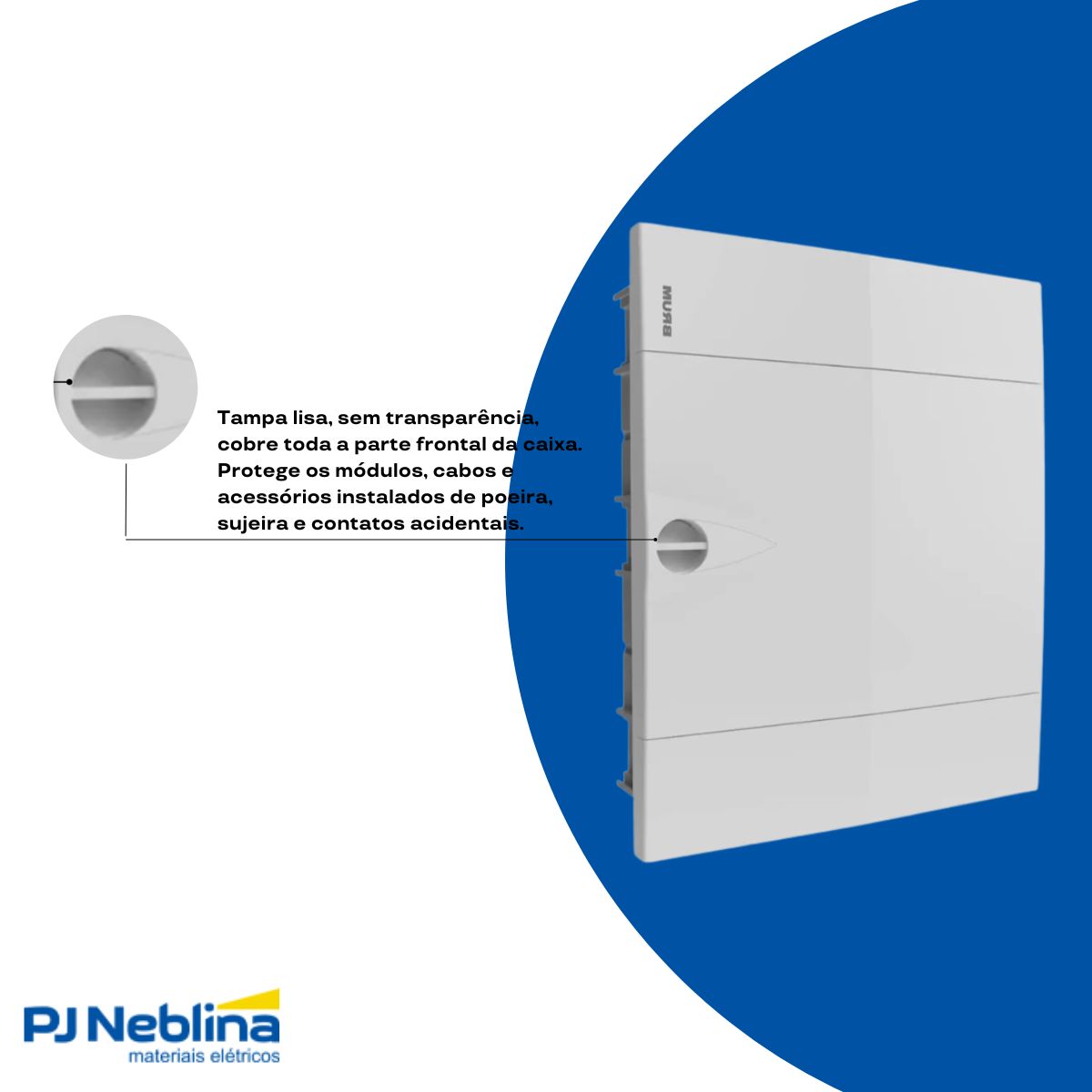 Caixa Distribuição Proteção Vdi Plus Embutir Termoplástico Branco 393X322X70Mm - Brum