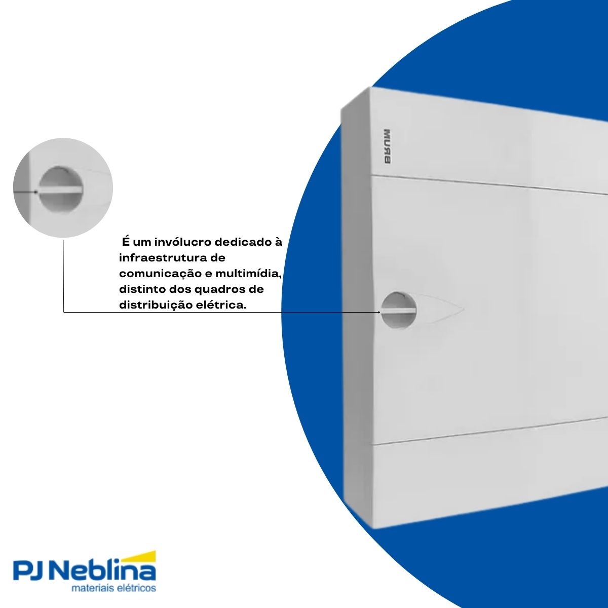 Caixa Distribuição Proteção Vdi Plus Sobrepor Termoplástico Branco 393X322X96Mm Brum