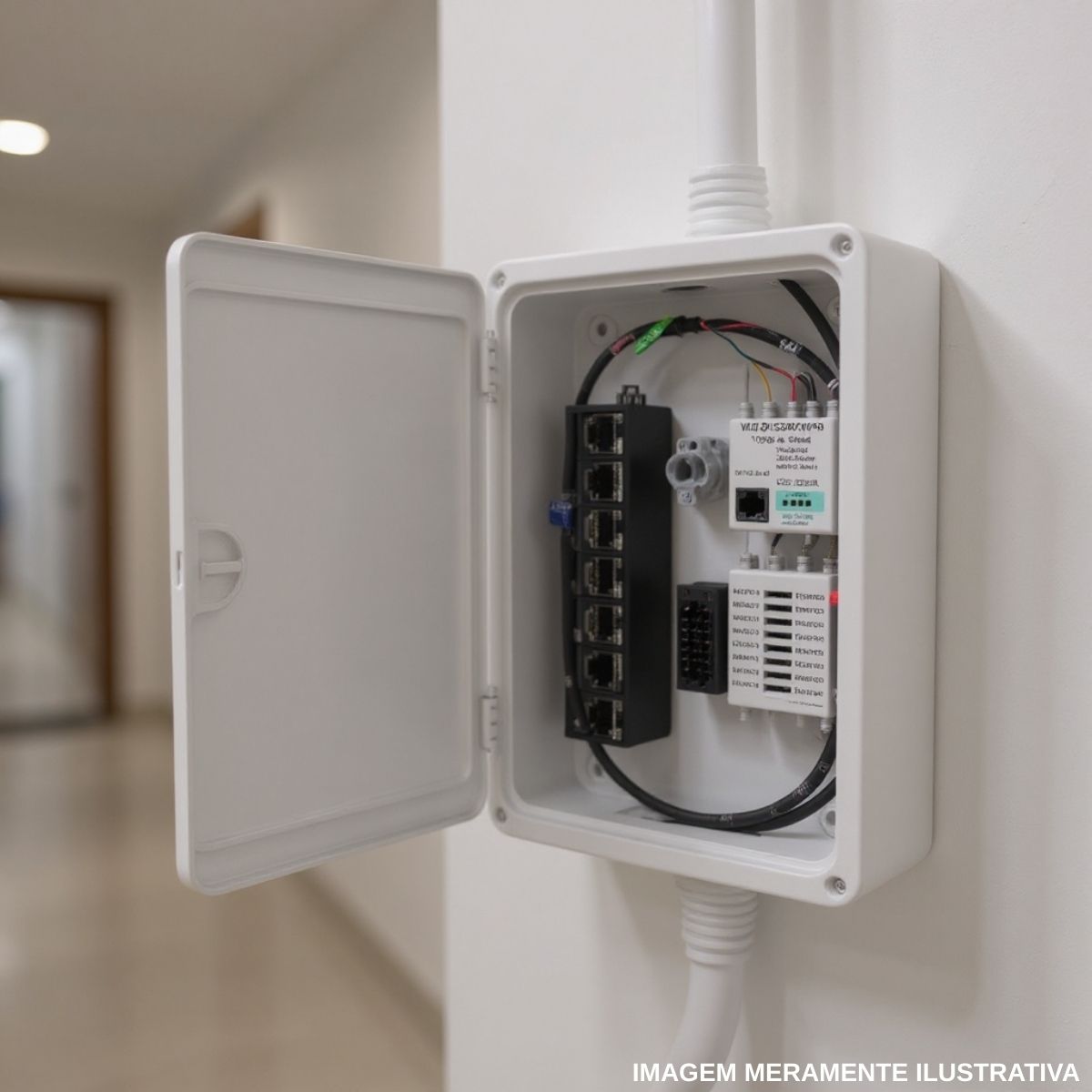 Caixa Distribuição Proteção Vdi Plus Sobrepor Termoplástico Branco 393X322X96Mm Brum