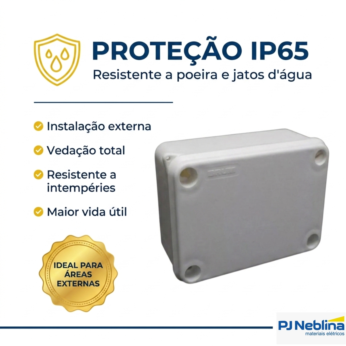 Caixa Passagem 120X80X50Mm Ip65 Opaca - Brum