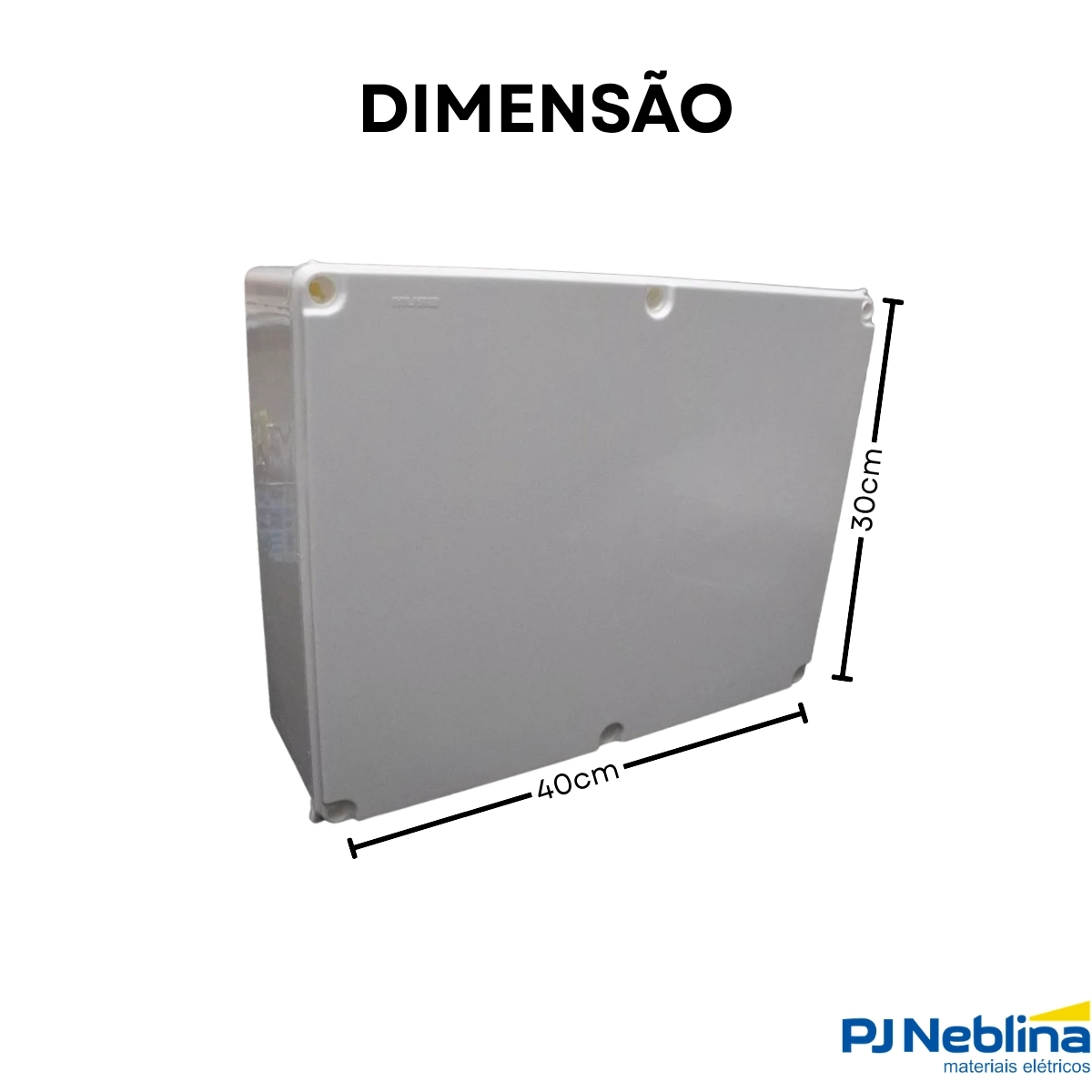 Caixa Passagem Embutir Pvc 400X300X120Mm Branco Com Tampa - Brum