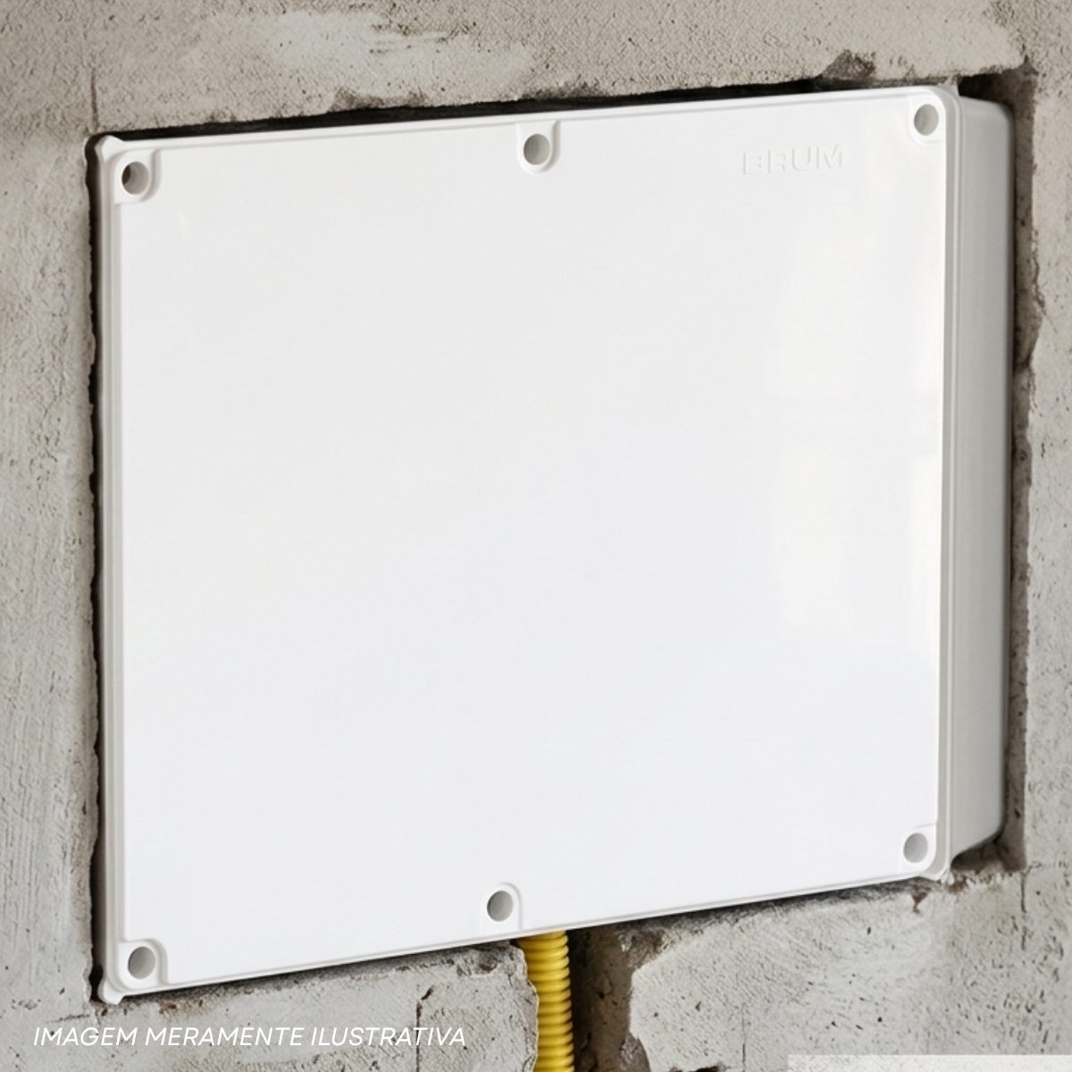 Caixa Passagem Embutir Pvc 400X300X120Mm Branco Com Tampa - Brum