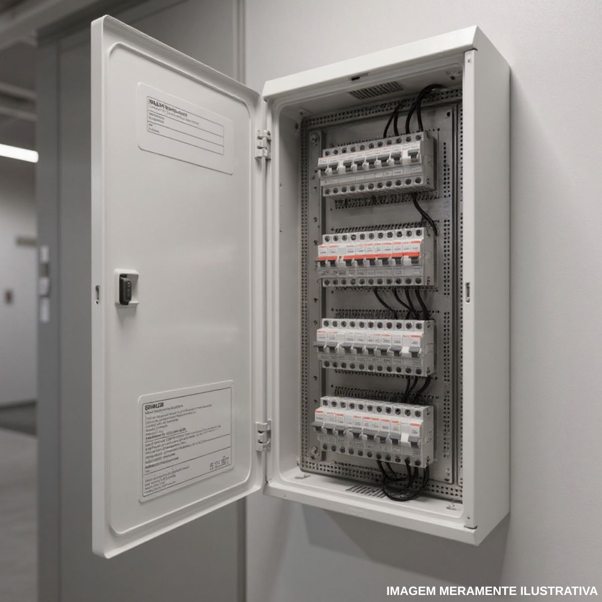 Quadro Distribuição Sobrepor Q25-36S 36 Disjuntores 150/250A Branco Vertical Brum