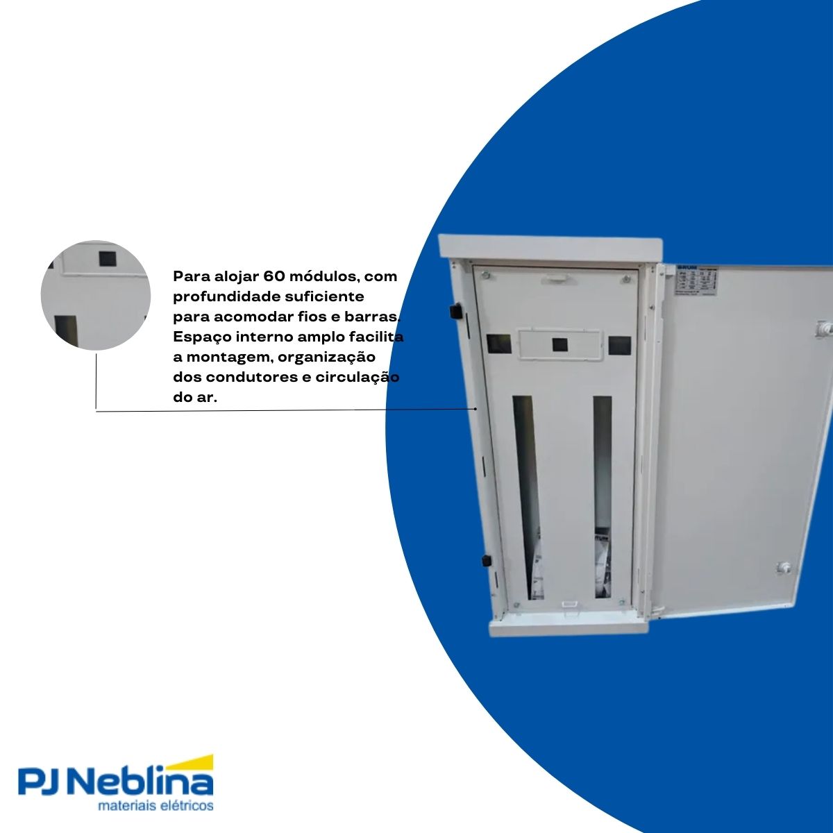 Quadro Distribuição Embutir Q25-60E 60 Disjuntores 150/250A Branco Vertical Brum