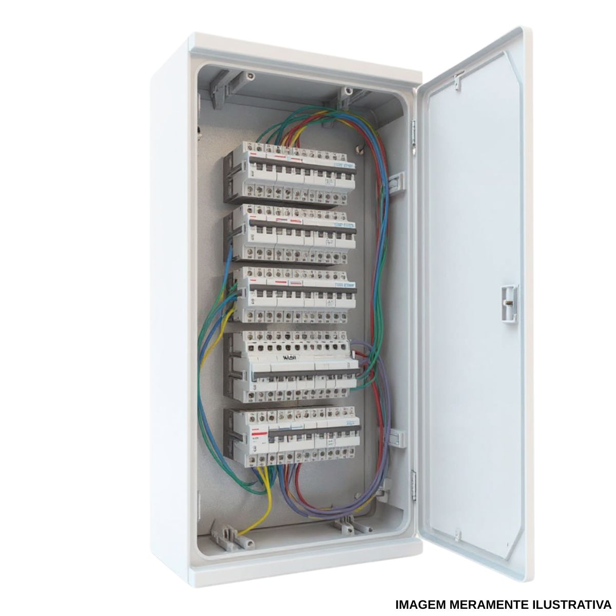 Quadro Distribuição Embutir Q25-60E 60 Disjuntores 150/250A Branco Vertical Brum