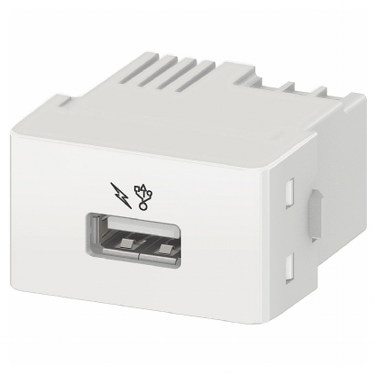 Módulo Tomada Carregador Entrada Usb 1A Bivolt Lunare Branco - Schneider Electric
