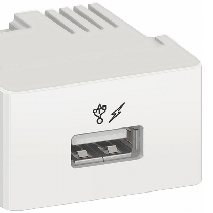 Módulo Tomada Carregador Entrada Usb 1A Bivolt Lunare Branco - Schneider Electric