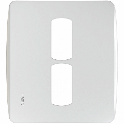 Placa Acabamento 2 Postos 4X4 Com Suporte Miluz Bossa Branco - Schneider Electric