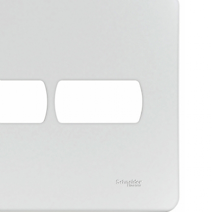 Placa Acabamento 2 Postos 4X4 Com Suporte Miluz Bossa Branco - Schneider Electric