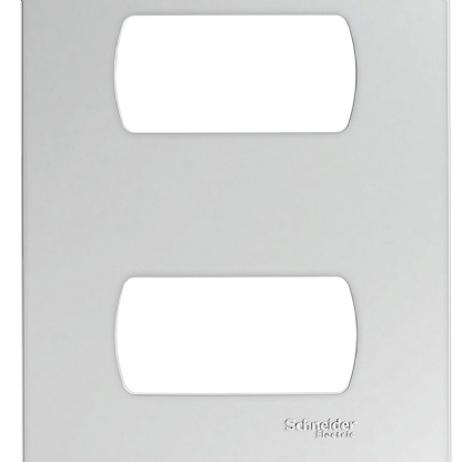 Placa Acabamento 2 Postos Horizontal 4X2 Com Suporte Miluz Bossa Branco - Schneider Electric