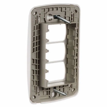 Placa Acabamento 3 Postos Horizontal 4X2 Com Suporte Miluz Bossa Branco - Schneider Electric