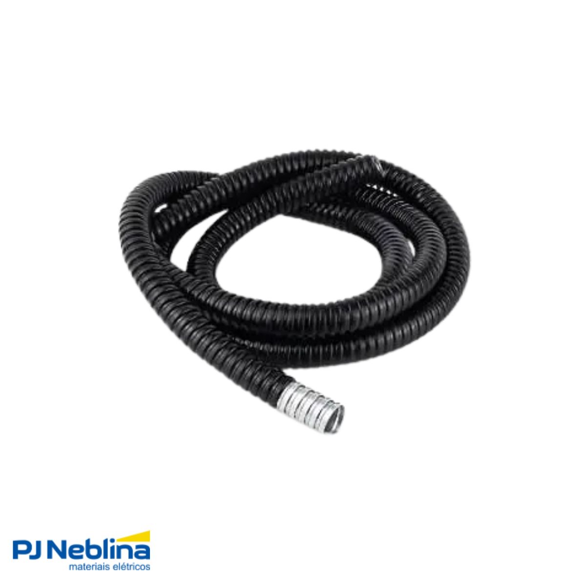 Eletroduto Flexível Fita Aço Espiral Zincado 1Pol Capa Pvc Preto 60G (Rl C/30M) - Ekoflex
