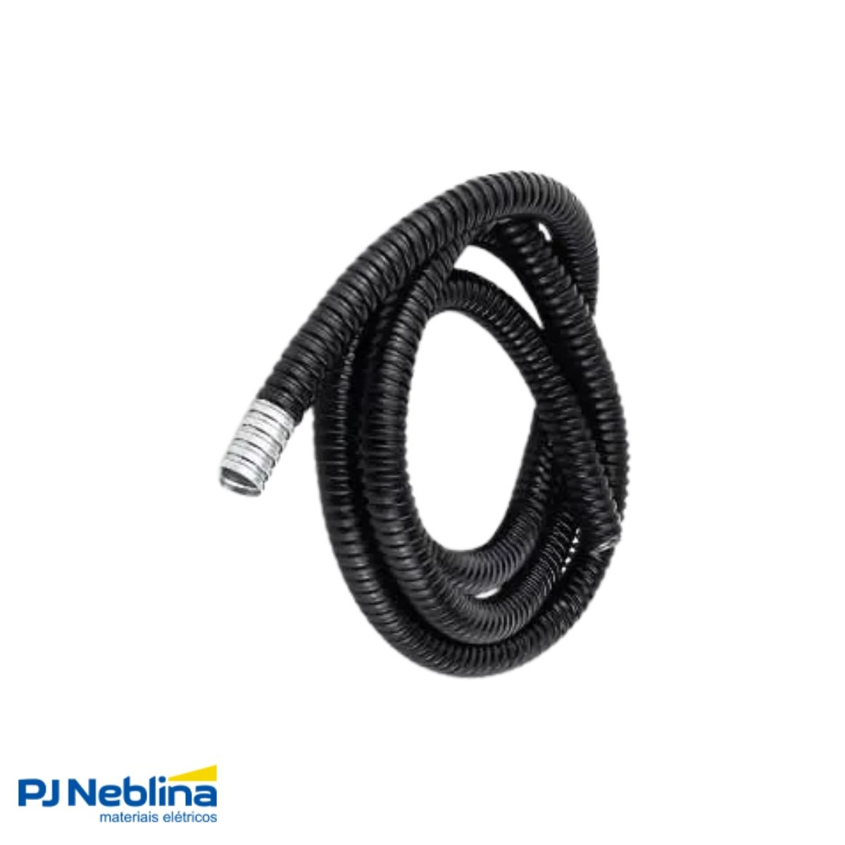Eletroduto Flexível Fita Aço Espiral Zincado 1.1/2 Capa Pvc Preto 60G (Rl C/30M) - Ekoflex