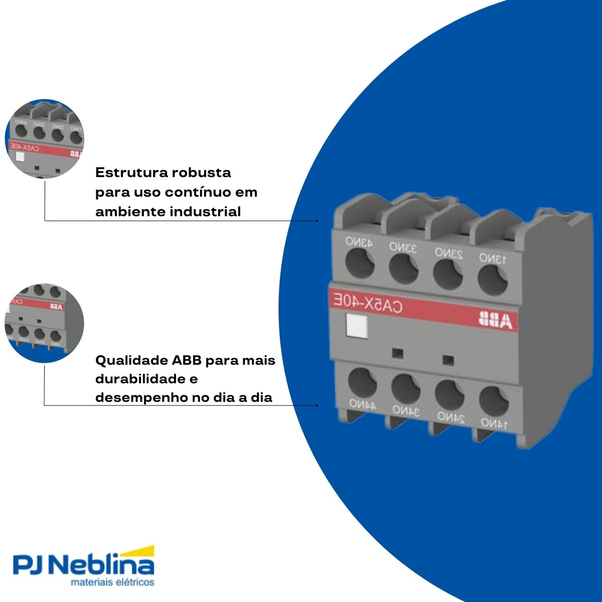 Bloco Contato Auxiliar P/Contator Frontal 2Na+2Nf - Abb
