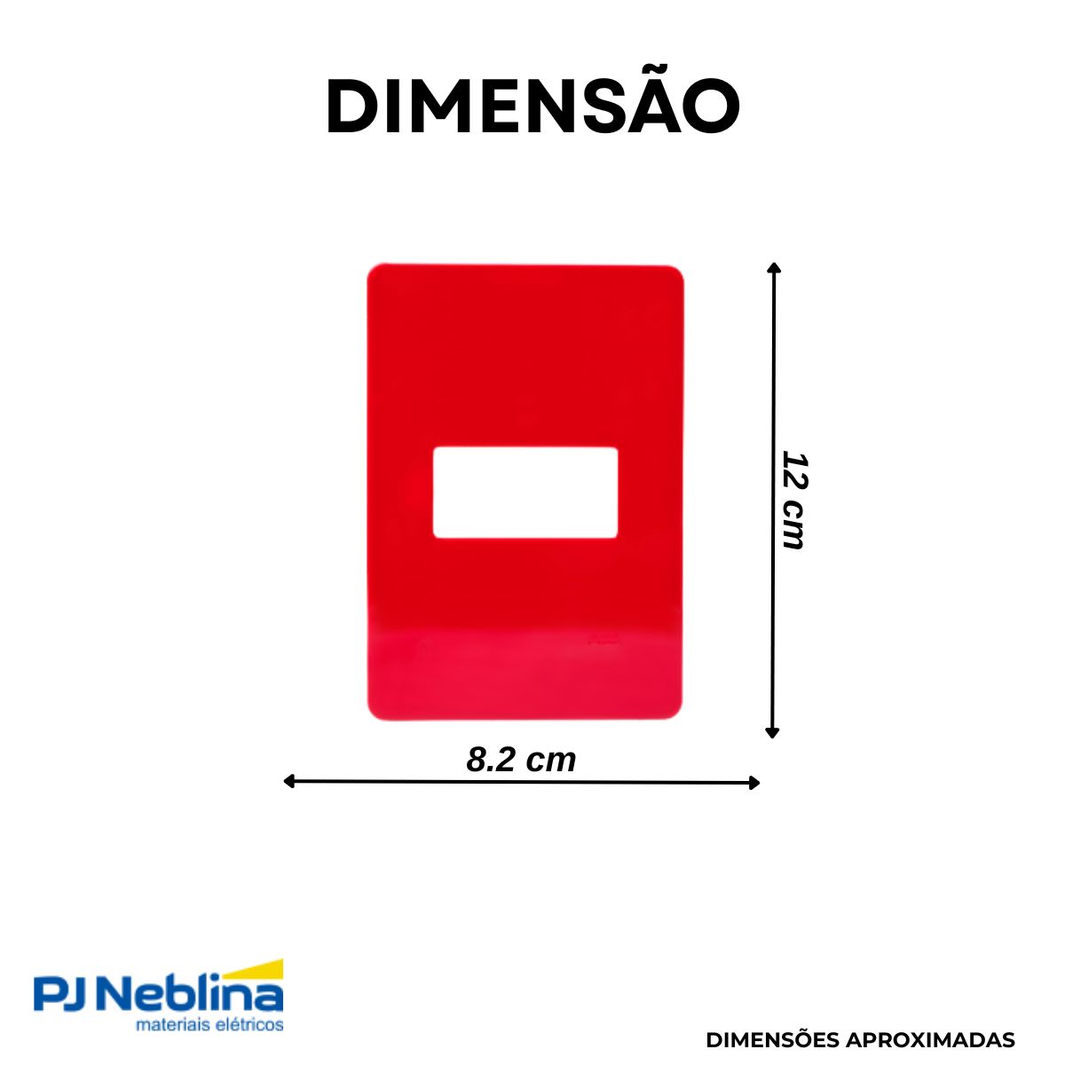 Placa Acabamento 4X2 1 Posto Horizontal Cereja Unno Life - Abb