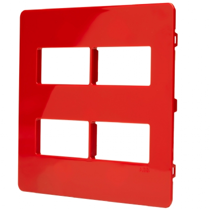 Placa Acabamento 4 Postos 4X4 Unno Life Cereja - ABB