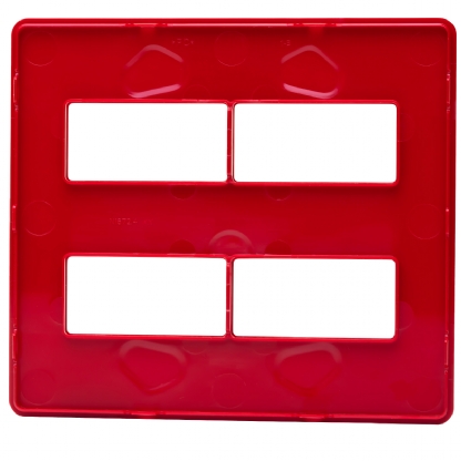 Placa Acabamento 4 Postos 4X4 Unno Life Cereja - ABB