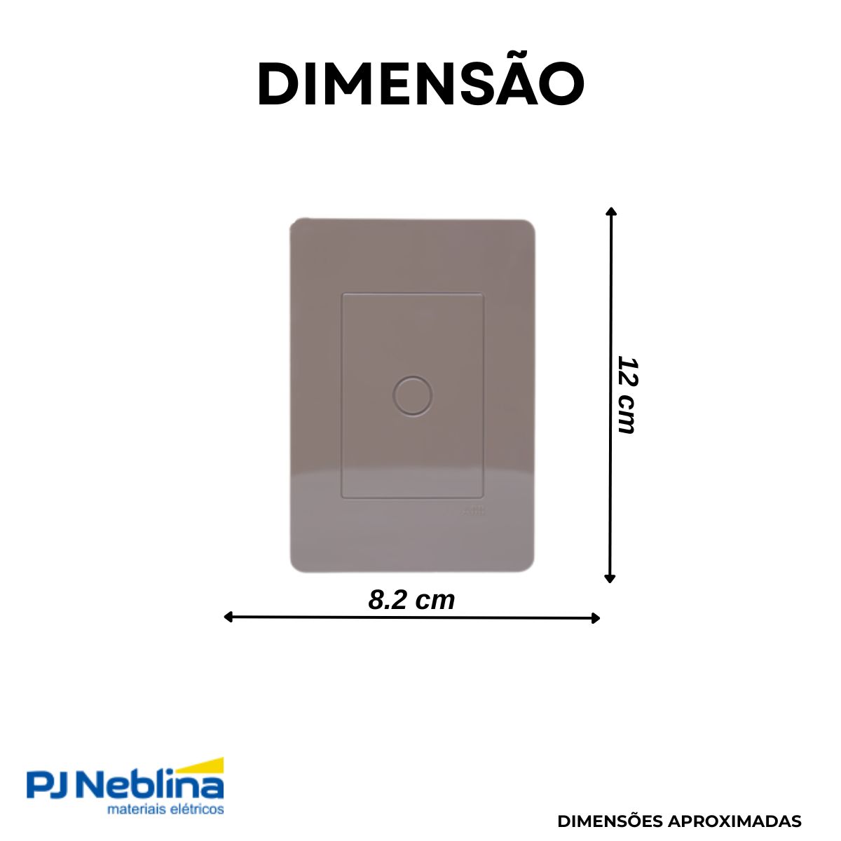 Placa Acabamento 4X2 Cega Chocolate Unno Life - Abb