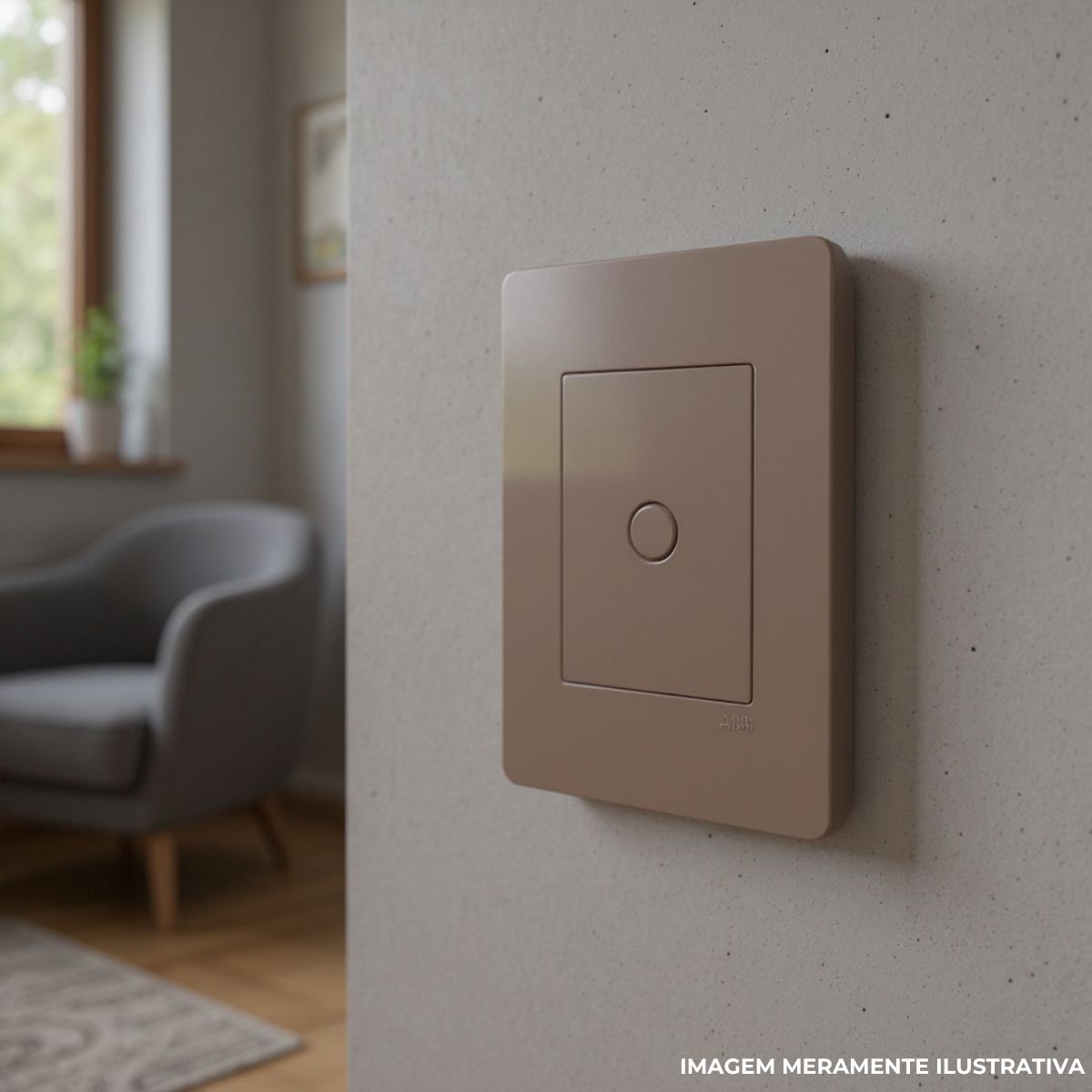 Placa Acabamento 4X2 Cega Chocolate Unno Life - Abb