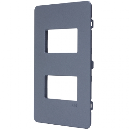 Placa Acabamento 2 Postos Horizontal4X2 Unno Life Grafitte - ABB