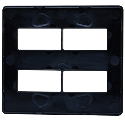 Placa Acabamento 4x4 4 Módulos 2+2 Postos Separados Grafitte Unno Life - Abb