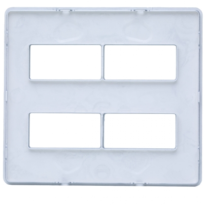 Placa Acabamento 4 Postos 4X4 Unno Life Prata - ABB