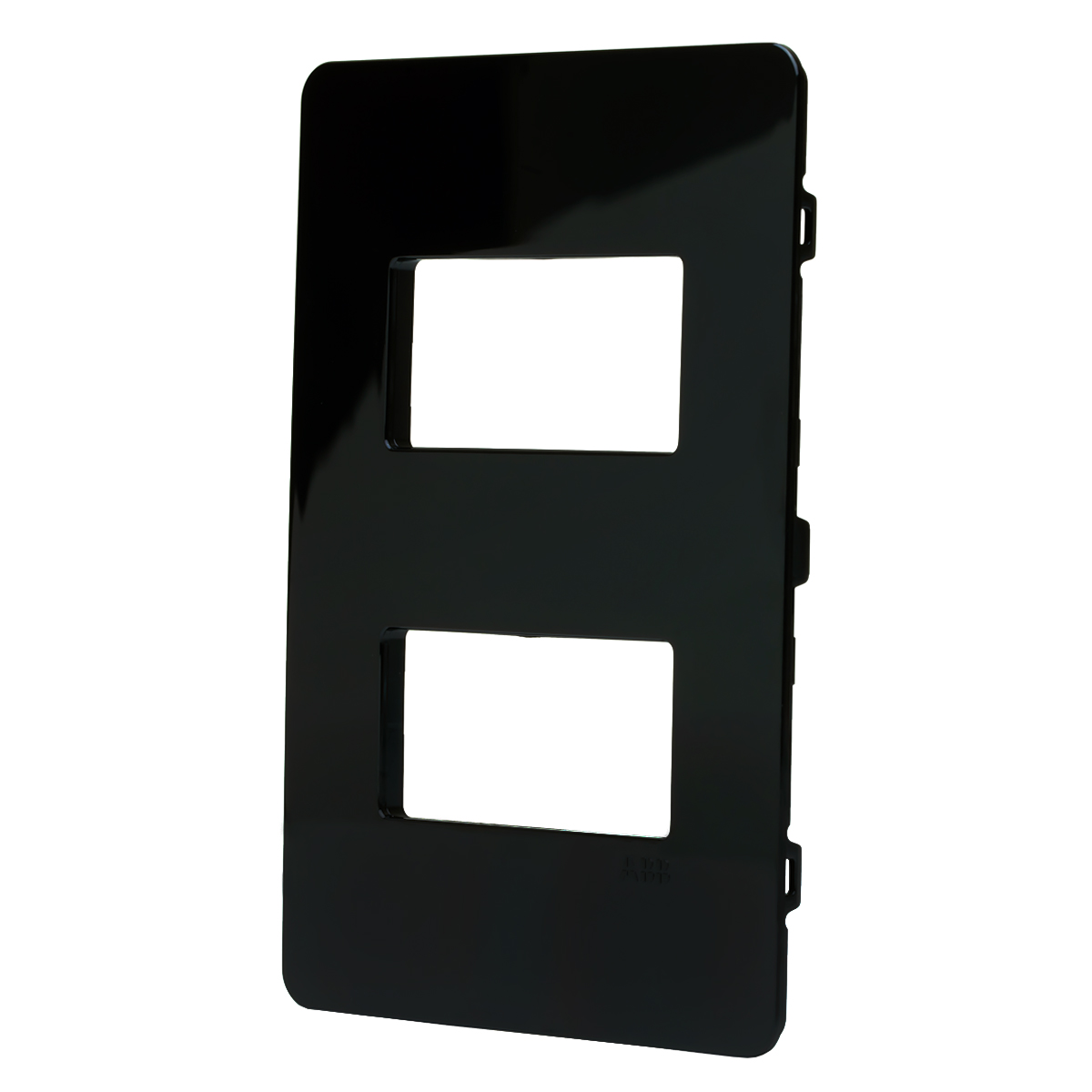 Placa Acabamento 2 Postos Horizontal4X2 Unno Life Preto - ABB