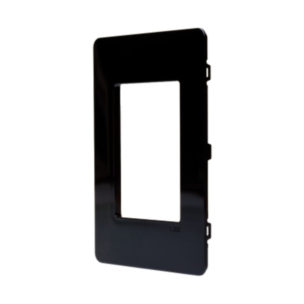 Placa Acabamento 4X2 3 Postos Preto Unno Life - Abb