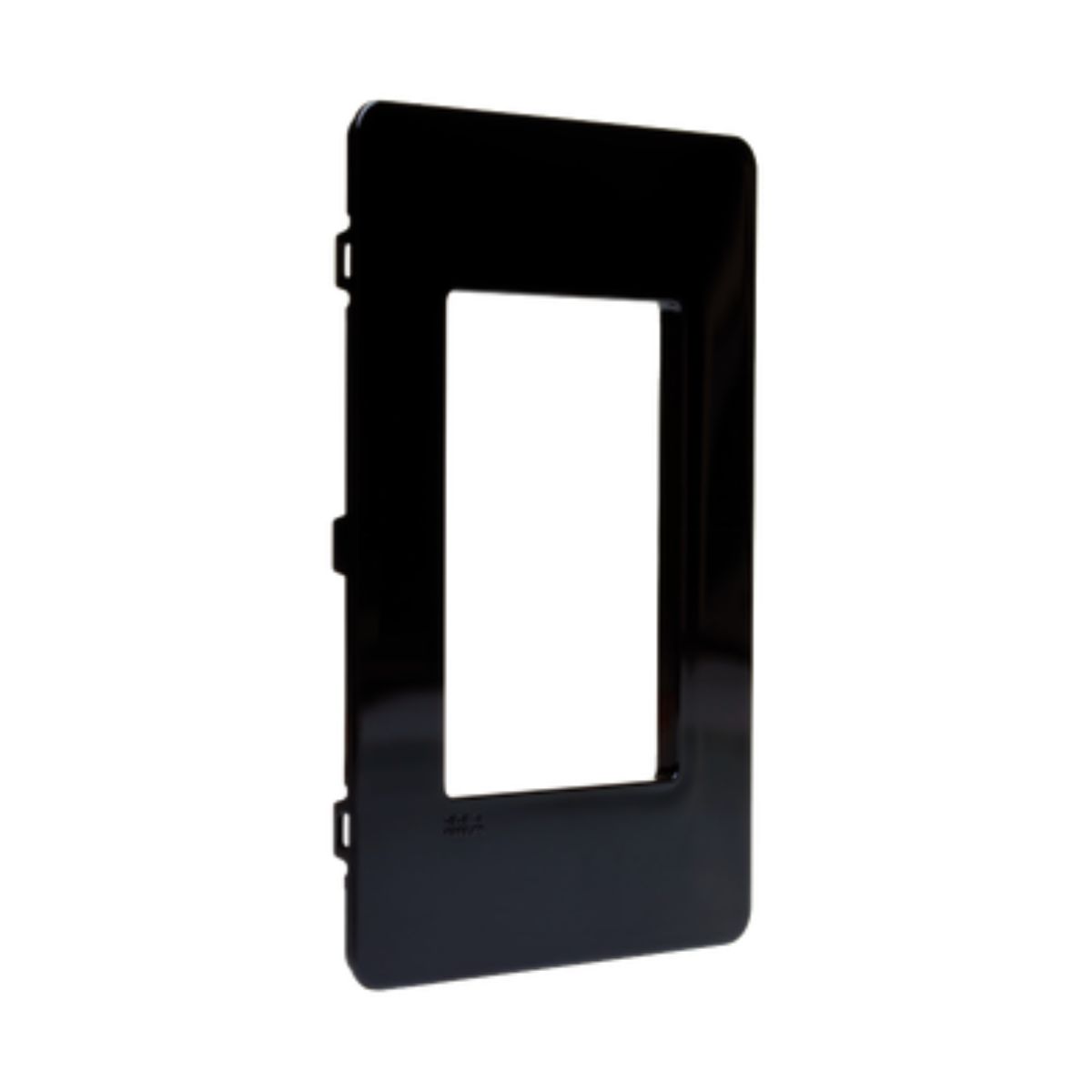 Placa Acabamento 4X2 3 Postos Preto Unno Life - Abb