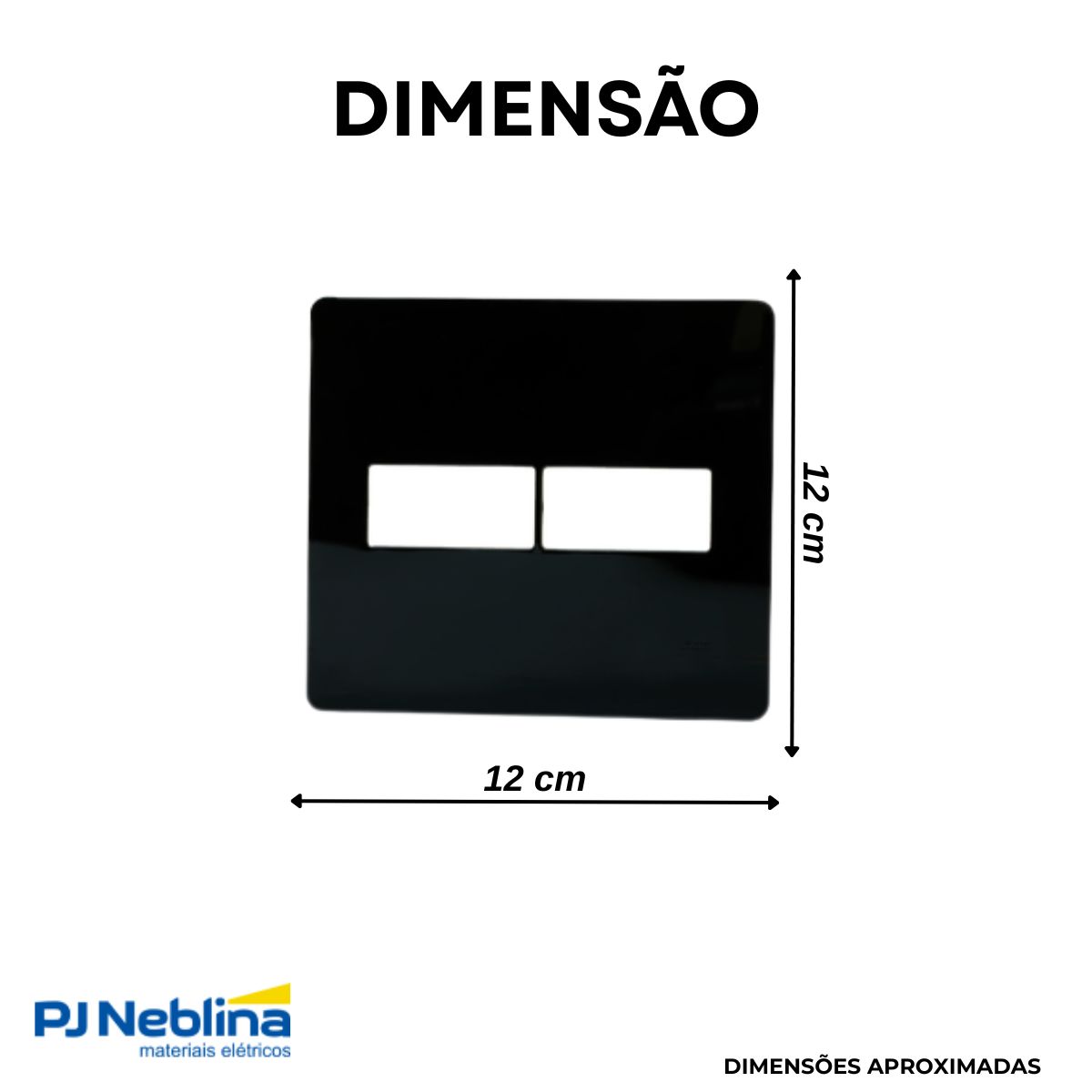 Placa Acabamento 4x4 (2 Mod) 1+1 Postos Pt Unno Life