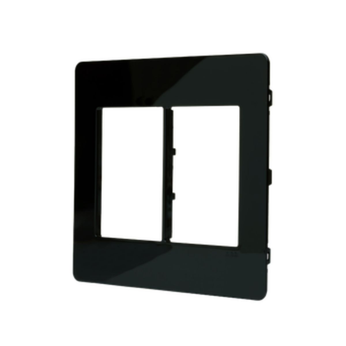 Placa Acabamento 4X4 (6 Mod) 3+3 Postos Preto Unno Life - Abb