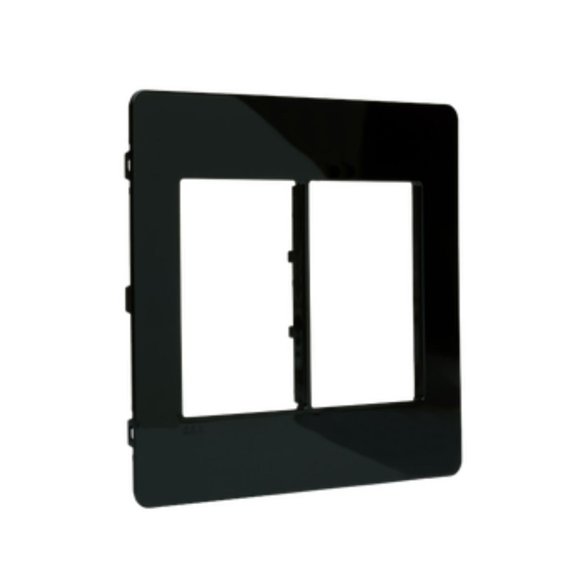 Placa Acabamento 4X4 (6 Mod) 3+3 Postos Preto Unno Life - Abb