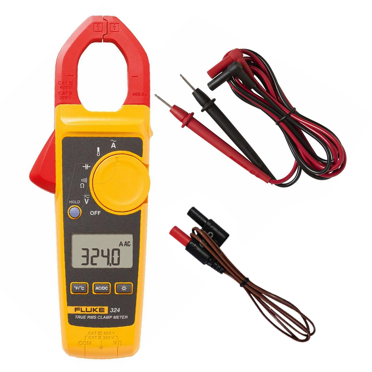 Alicate Amperímetro Digital Ac40.00/400A True-Rms - Fluke