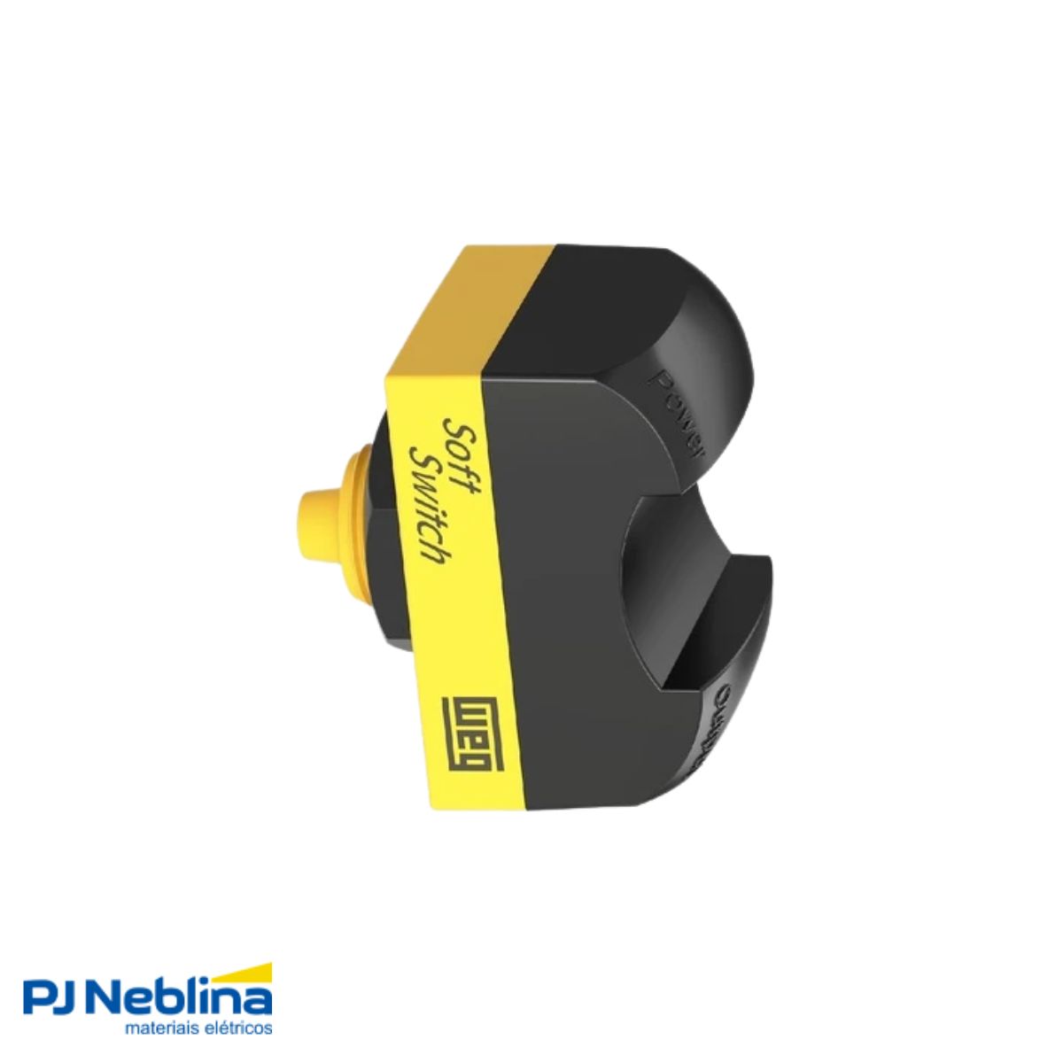 Botoeira Comando Eletrônica Montada 22 mm 1 Botão Comando Plástico Amarelo/Preto 1Na - Weg