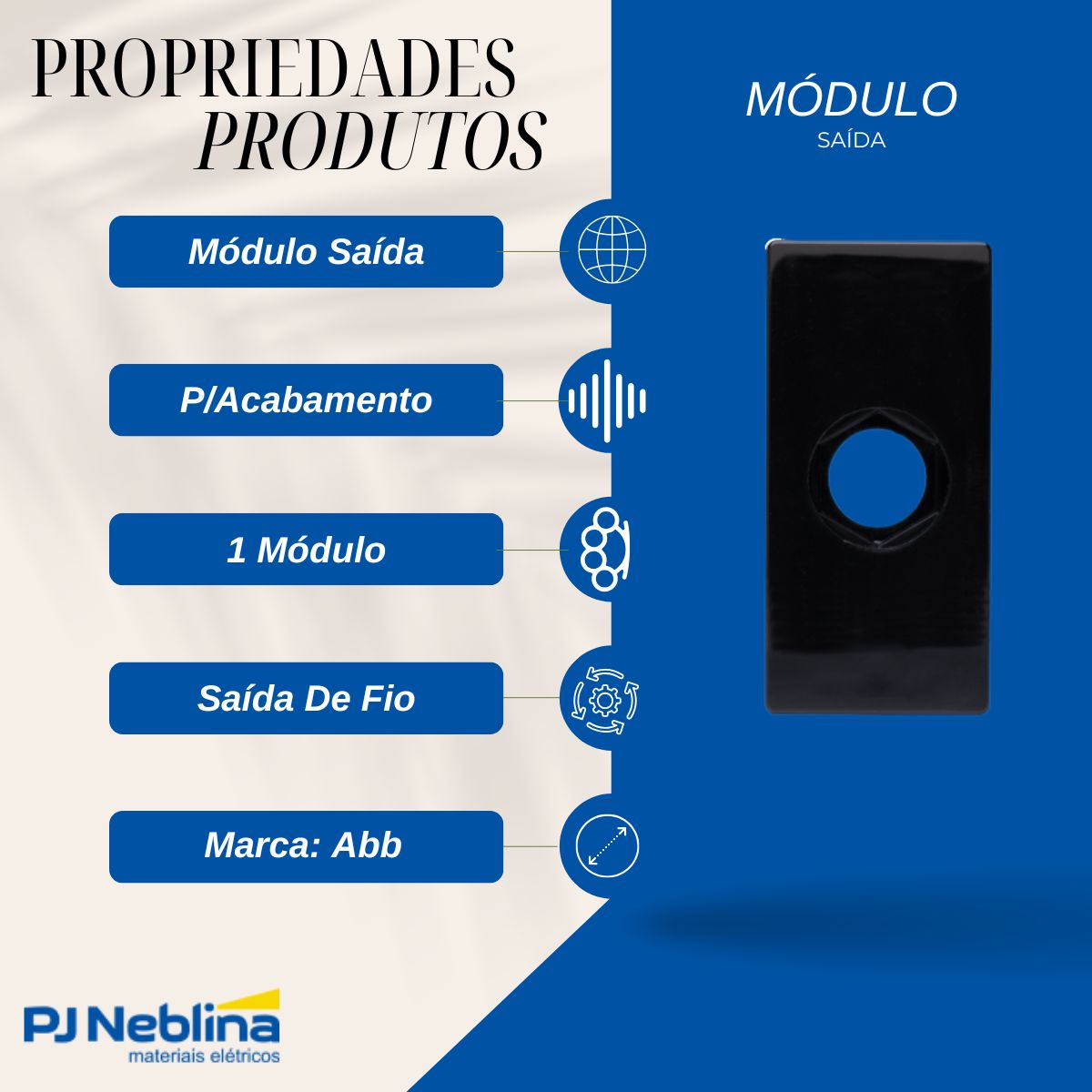 Modulo Saida de Fio 1 Mod Pt Unno