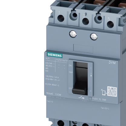 Disjuntor Caixa Moldada Tripolar 80A 16Ka 380V 3VM10802ED320AA0 - Siemens