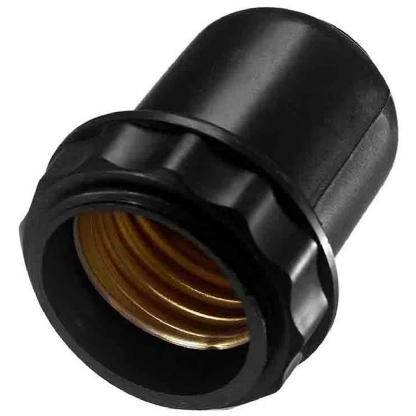 Soquete Com Rosca Para Abajur E27 Preto - Foxlux