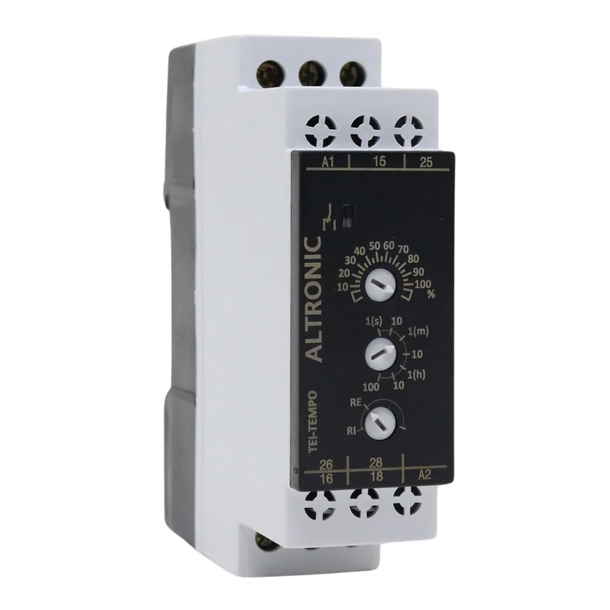 Relé Temporizador Eletrônico Retardo/Pulso Energização 0,1Seg-100H 1 Spdt (1Naf) 24-240Vca/Cc - Altronic