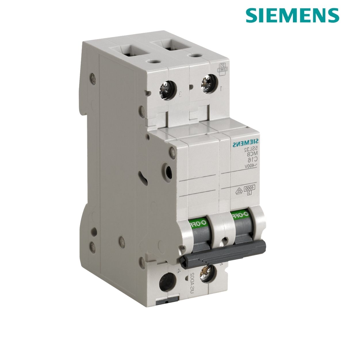 Disjuntor Mini Din Bipolar 16A Curva B 4,5Ka 220/380V 5SL32166MB - Siemens