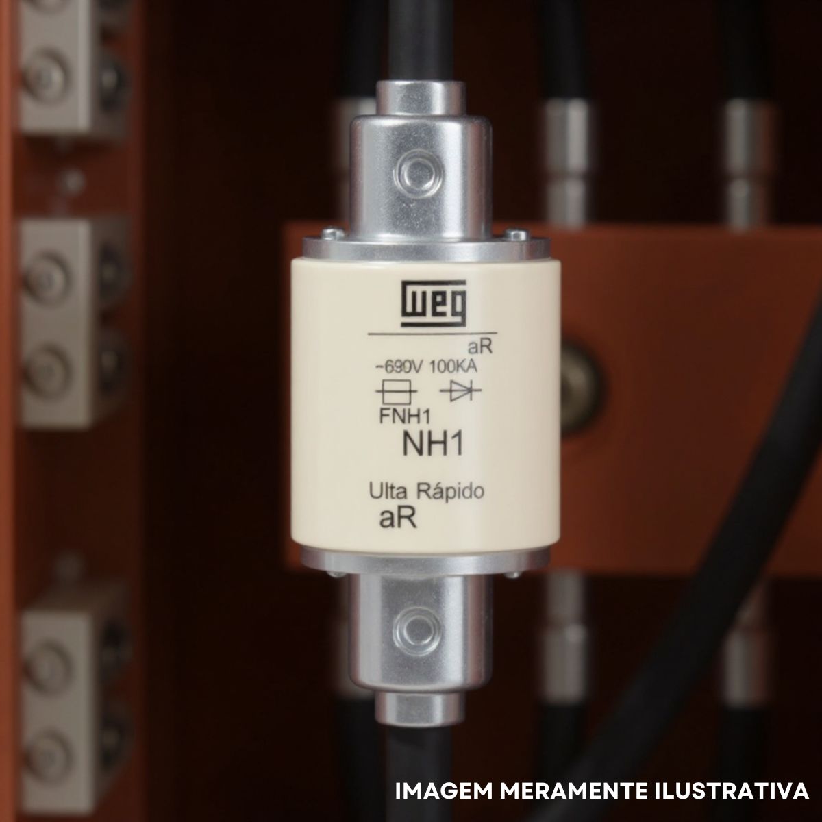 Fusível Nh Ultra Rápido Ar 63A 690V 100Ka T-1 - Weg