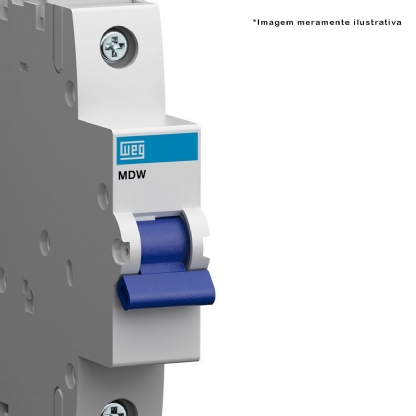 Disjuntor Mini Din Unipolar 16A Curva B 5Ka 230/400V MDW-B16 - WEG