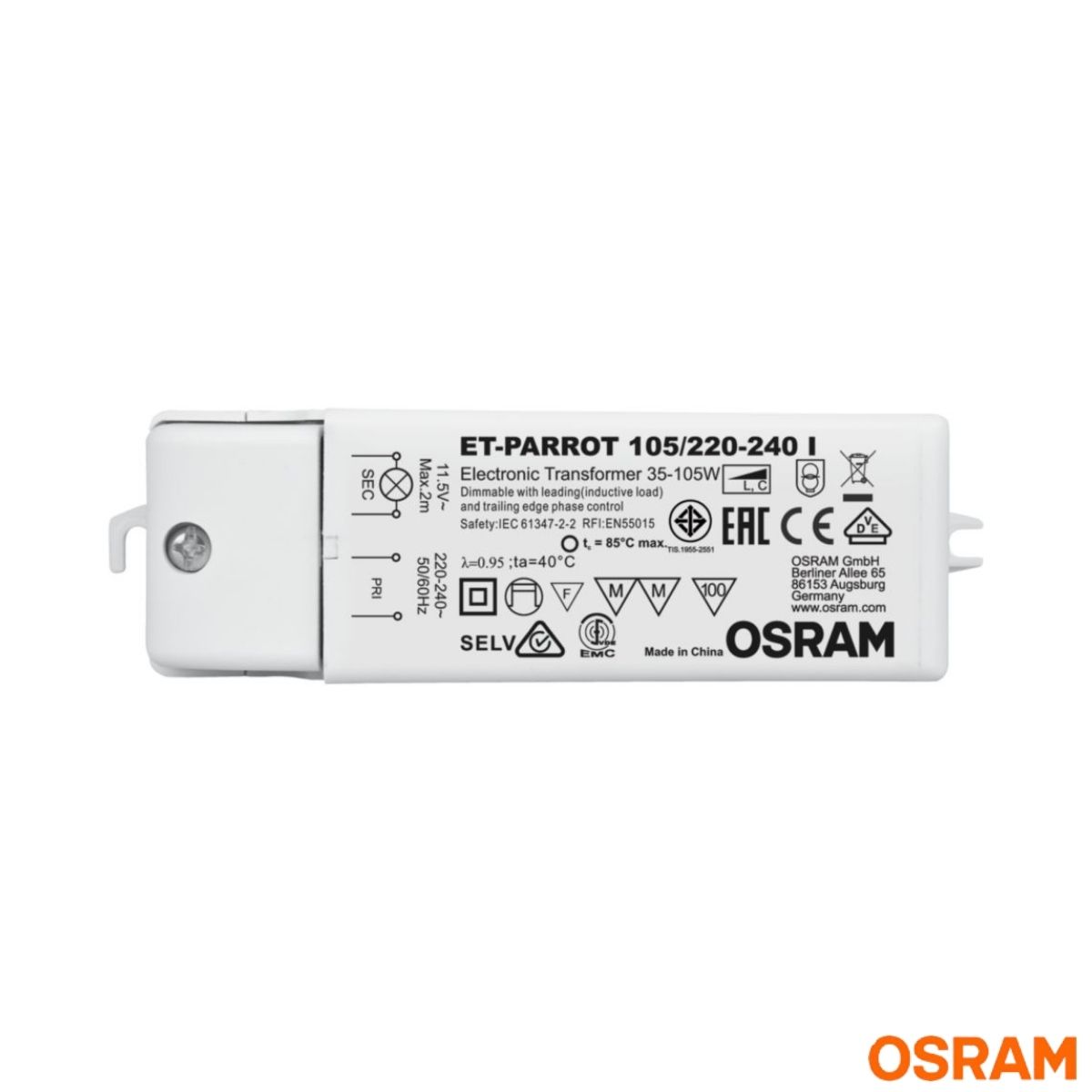 Reator Eletrônico Et Parrot 105 220/240V I Vs50 7013920 Osram/Ledvance