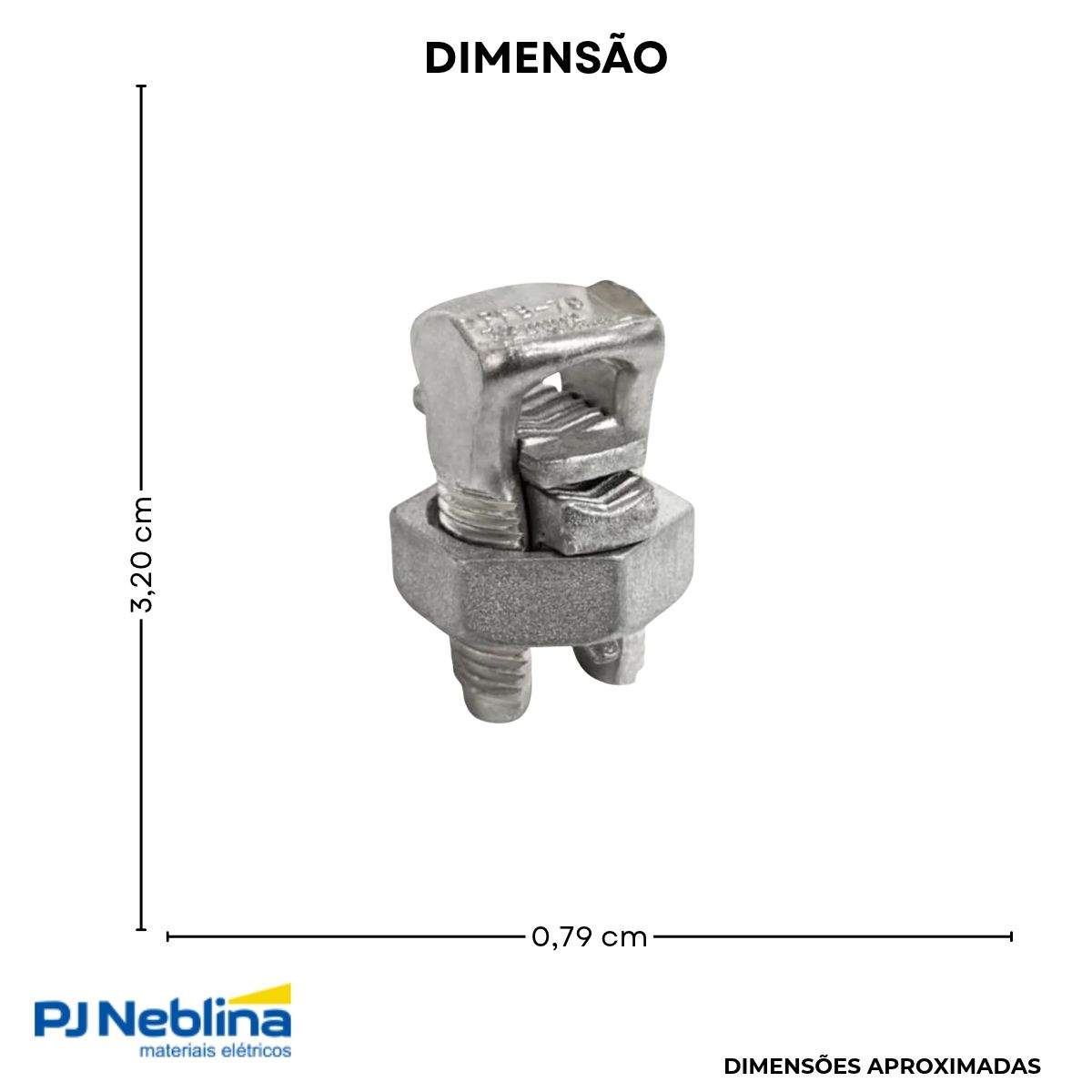 Conector Parafuso Fendido Split-Bolt Bimetálico 35Mm Cobre Estanhado - Intelli