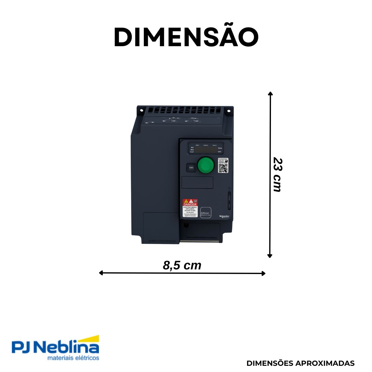 Inversor Frequência Trifásico 380-480V 50/60Hz 5,5A 2,2Kw C/Filtro - Schneider