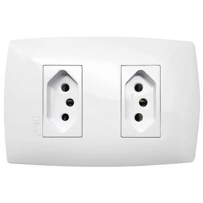 Conjunto 2 Tomada Distanciados 20A 4X2 Home Branco - Blux