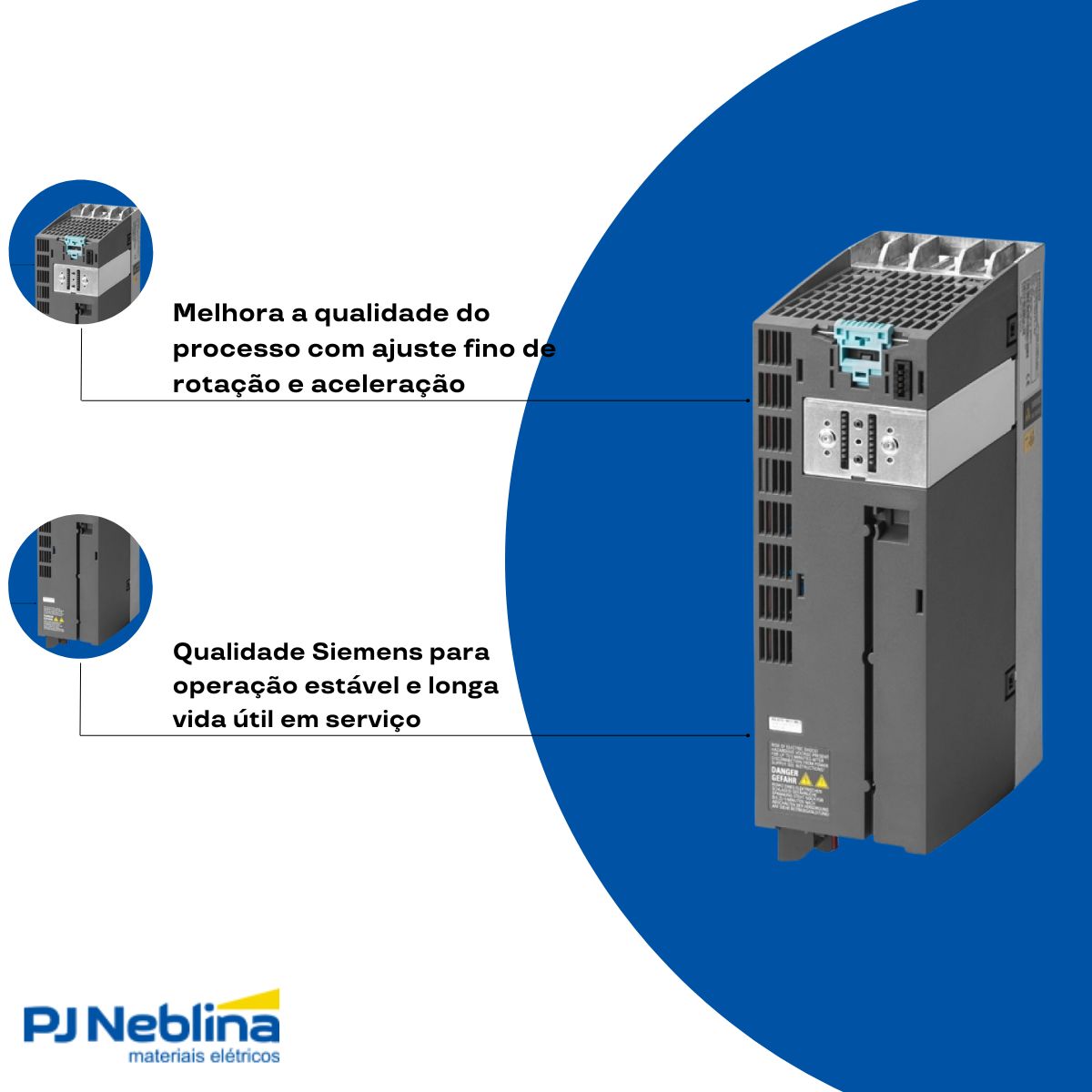 Inversor Frequência Trifásico 380-480V 47/63Hz 5,9A 2,2Kw C/Filtro - Siemens
