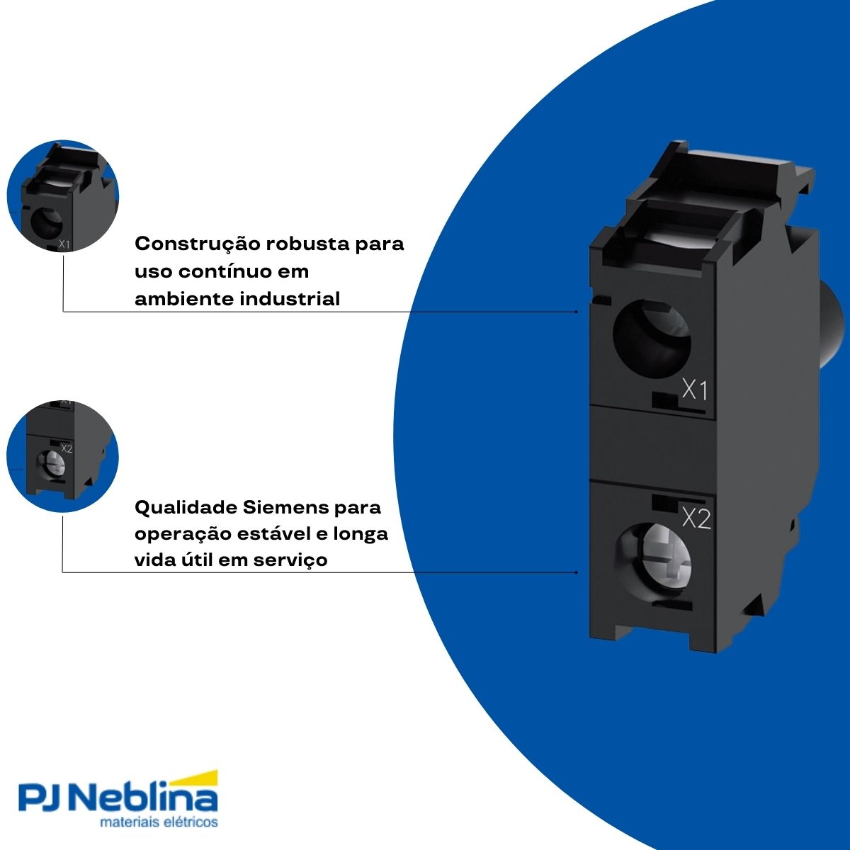 Bloco Contato Iluminado Led P/Botão/Sinaleiro 24Vca/Cc Verde - Siemens