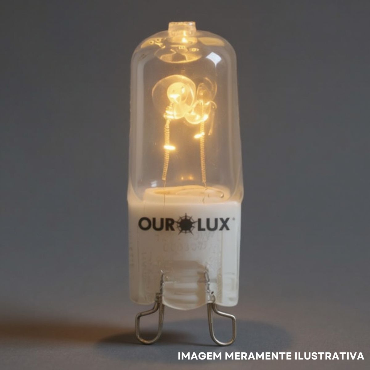 Lâmpada Halógena Bipino Clara 20W 220V G9 Luz Amarela - Ourolux