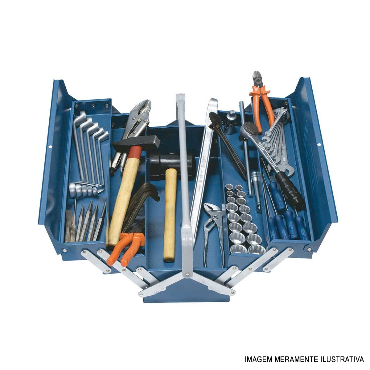 Caixa Sanfona 5 Gavetas Azul Sem Ferramentas Aço Especial 1335 - Gedore