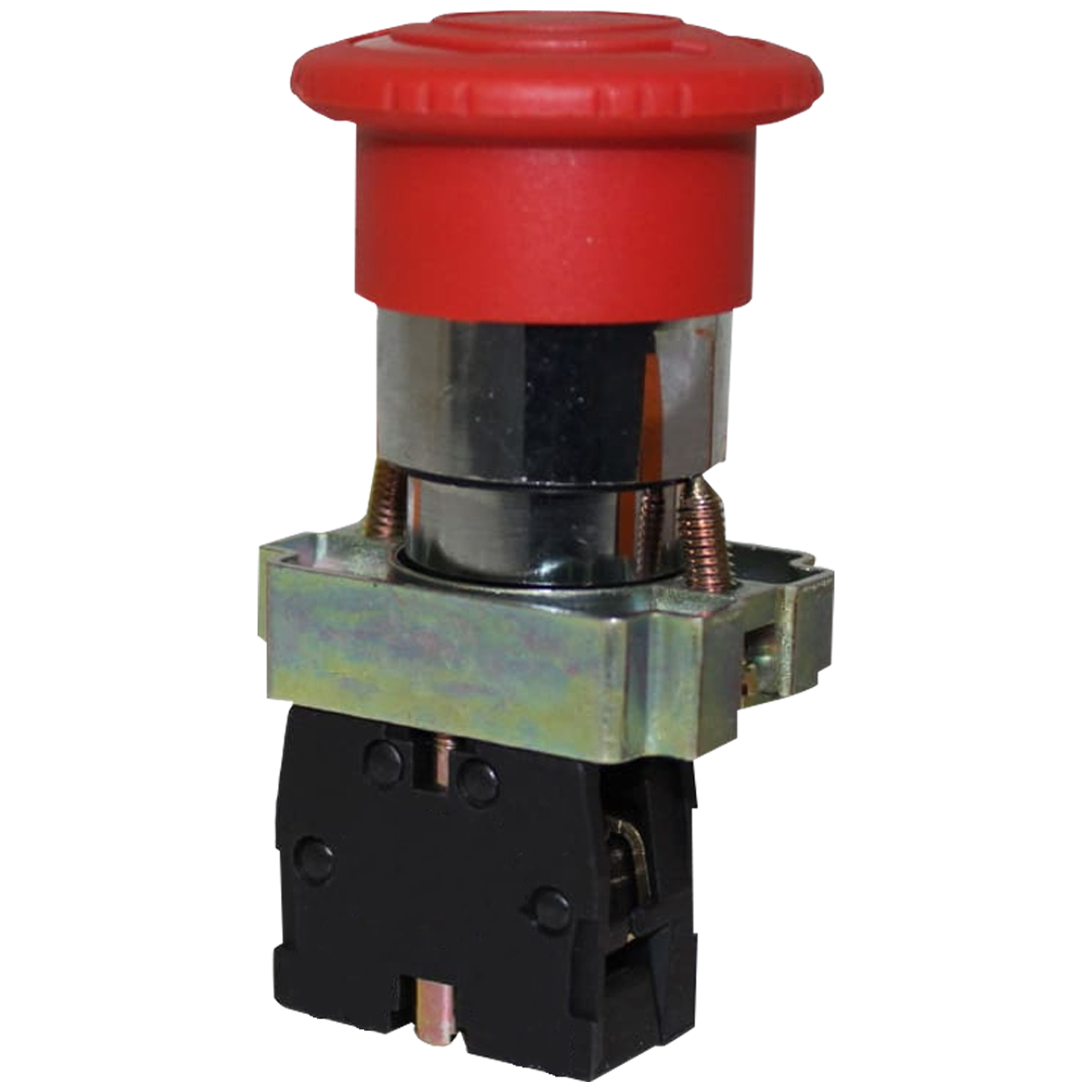 Botão Emergência Cogumelo Com Trava 22Mm 1Nf Metálico Vermelho Comando - Metaltex